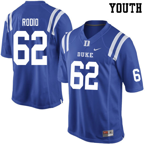 Youth #62 Lee Rodio Duke Blue Devils College Football Jerseys Sale-Blue